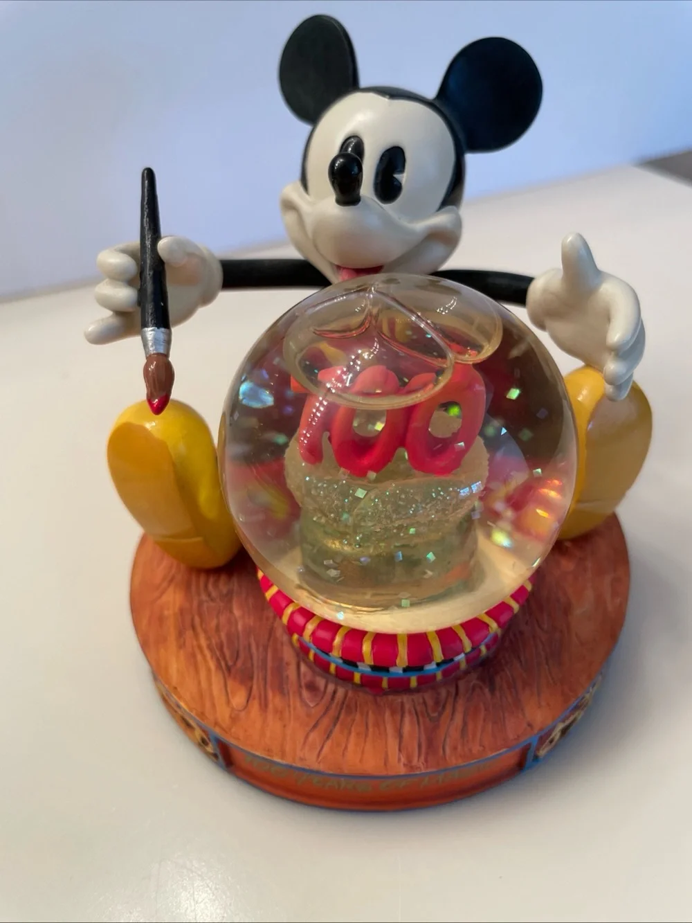 Walt Disney World “100 Years of Magic” Mickey Mouse Mini Snow Globe - 3” High